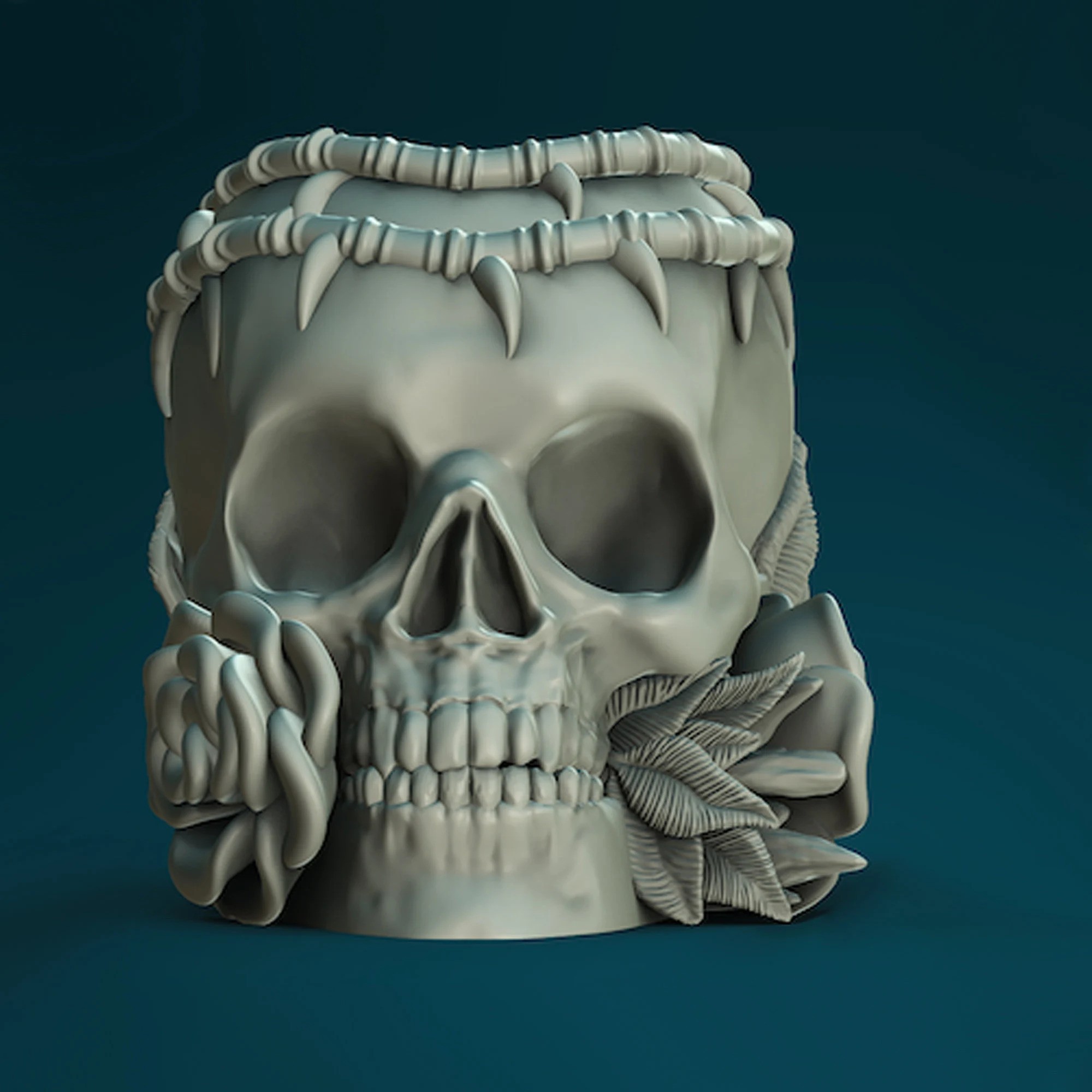 Tango Skull Planter - STL Format 3D Printable Ready File